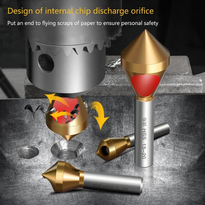 M35 TiAlN Countersunk Head Drill Bit M35 Cobalt Countersunk Deburring Chamfering Drill Bit 2-5/5-10/10-15/15-20mm