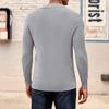 Men's Pullover Collar Knitted Jumper Classic Button Jumper Casual  Long Sleeve Shirt