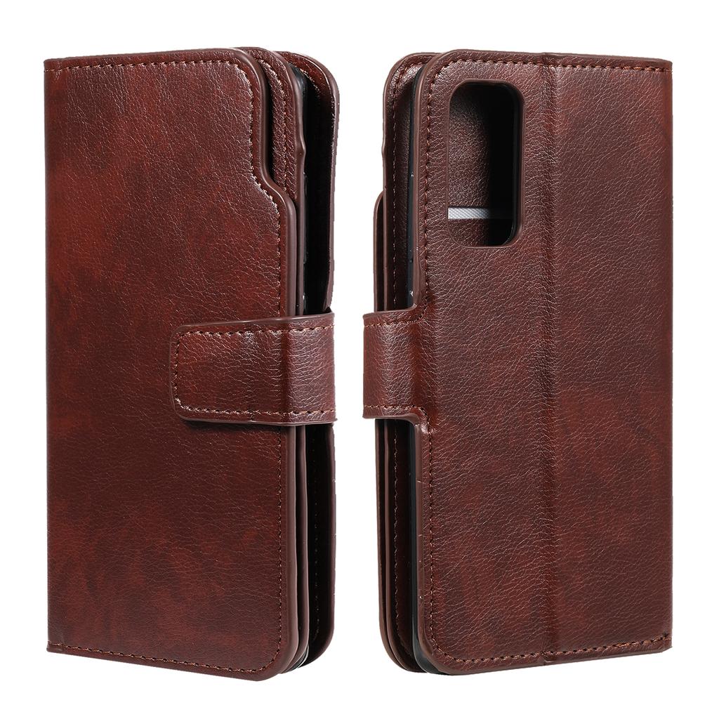Retro 9 Card Holder Wallet Flip Leather Case for Samsung S23 S22 S21 S20 Ultra Plus S21 S20FE Note20Ultra A14 A54 A53 /iPhone 15 14 13 12Pro Max XSMAX