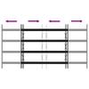 Window Security Grille with 4 Horizontal Bars 3 pcs 63 114 cm