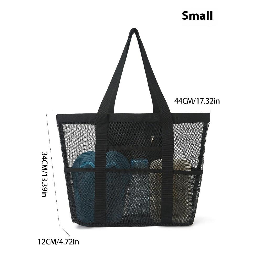Beach Bag Large Capacity Toy Mesh Swimming Bag Multifunctional Travel Shoulder Beach Bag Swimsuit Storage Bag