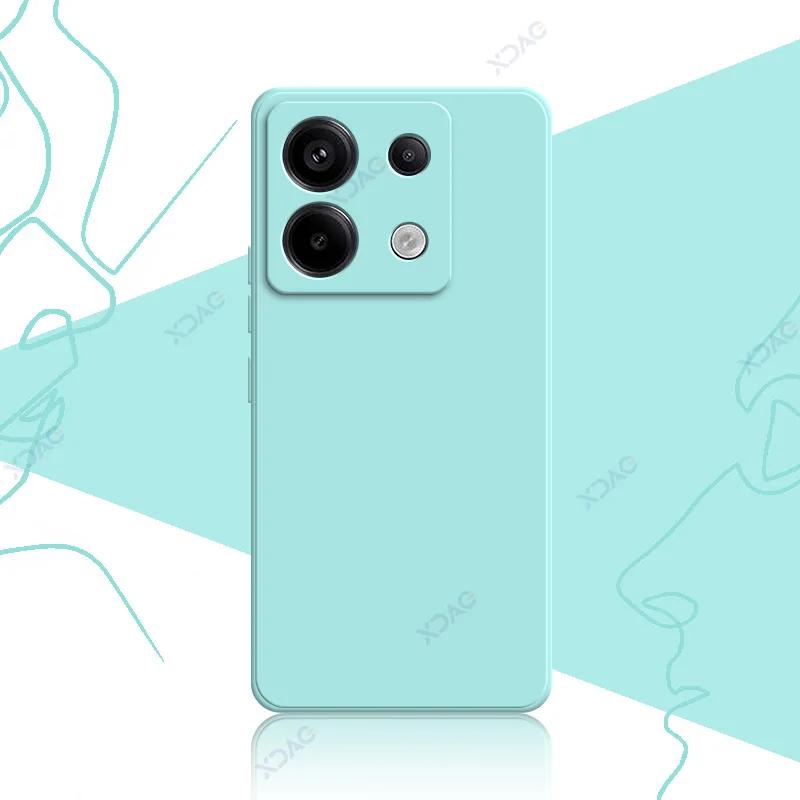 Śliczne kwadratowe silikonowe etui z płynnym silikonem do Xiaomi POCO X6 Pro Neo 5G Luksusowe miękkie etui na telefon POCOX6 X6Pro X6Neo Coque
