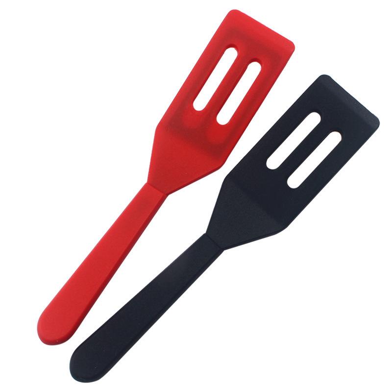 Non-stick Silicone Brownie Pancake Slotted Spatula with Long Handle