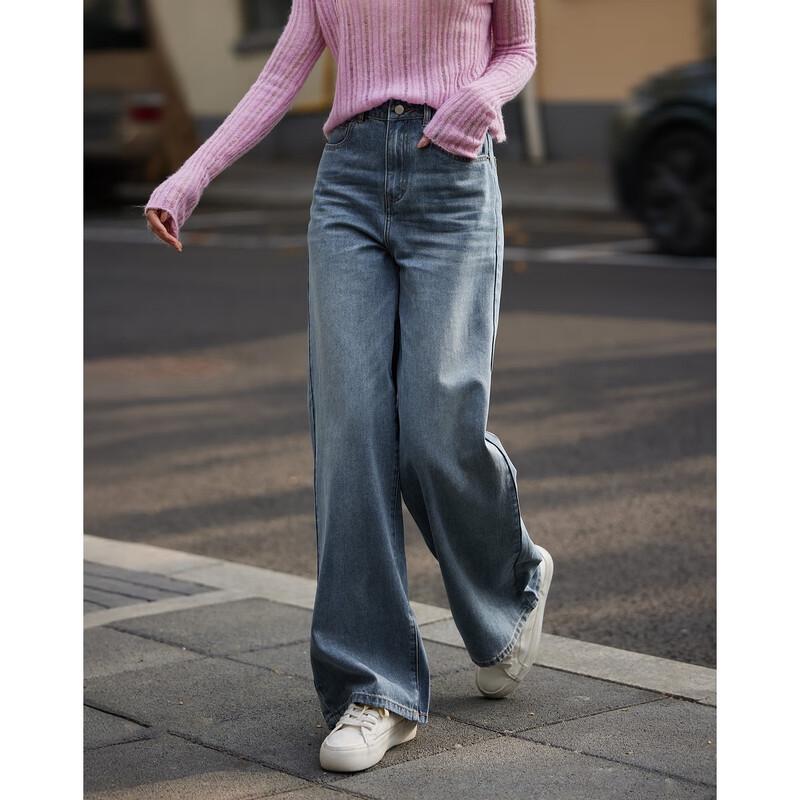 Demana Women s Vintage Wash Straight-Leg Jeans M