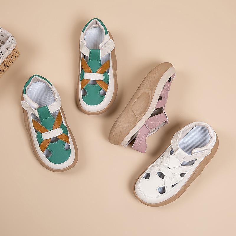 Mode Damen Sandalen Mode Lässige Sportsandalen Sommer Aushöhlungsdesign Sandale Keilabsatz Plateau Sandalen für Damen Baotou Römerschuhe