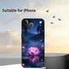 Shine Brightly Lotus Flower Phone Case For iPhone 17,16,15,14,13,12,11 Plus,Pro Max,XS,Soft Silicone Black Cover