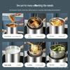 304 Stainless Steel Oil-Saving Mini Deep Fryer with Strainer Basket - Multifunctional Small Pot for Noodles and Fries.