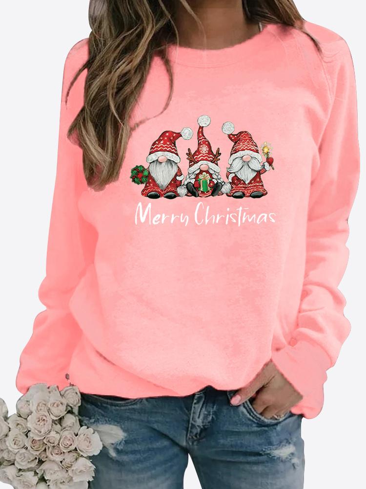 Winter Damen LOVE bedruckte Tops T-Shirt Damen Rundhals Langarm Casual Sweatshirt Plus Size Bluse Plüschpullover