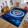 Manchester City Emblem Rug Design Patterned Carpet, Non Slip Mat Suitable for Living Room and Bedroom Sofas
