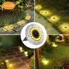 1/4pcs/8pcs Outdoor Solar Lights Buried Garden Decor 8/16LED Lamp Sunlight Power Disk Light Underground Yard Lawn Spotlight