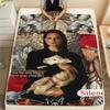 1PC Silence of the Lambs Print Flannel Blanket, High Quality Comfortable for All Seasons, Home Decor, Warmth and Comfort, Perfect for Christmas Gifts
