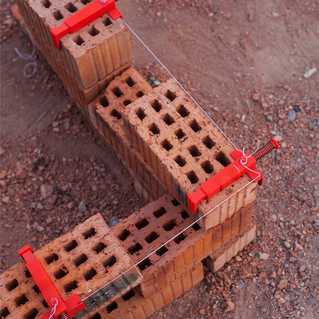 2PCS Brick Clamps Clamps Brick Liner Runner Wire Drawer Bricklaying Tool Fixer for Building Construction