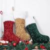 Pendant Christmas Stocking Hanging Xmas Gift Bag Sequin Christmas Gift Socks  Christmas Decor