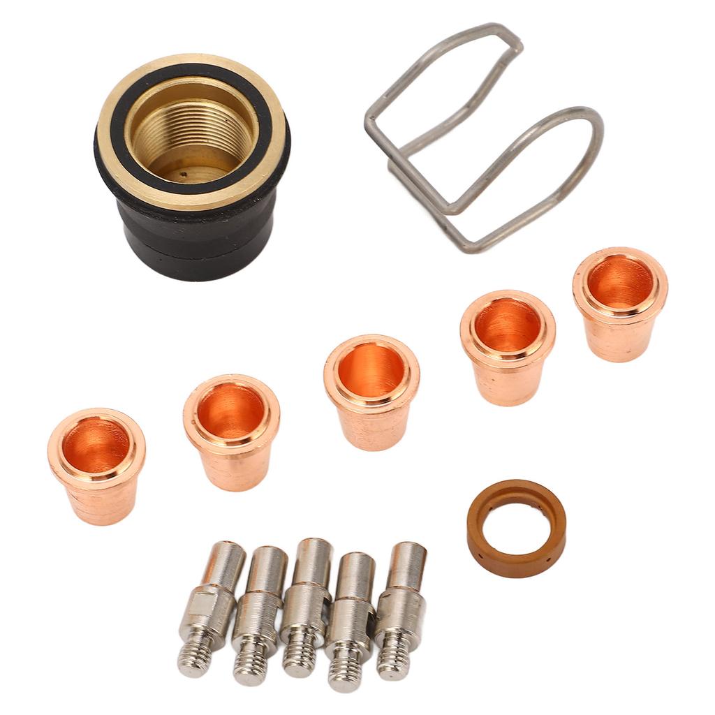 13Pcs Welding Torch Accessories Electrode Nozzle Tip Kit with Bracket for S45 Plasma Cutting