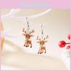 Festive Reindeer Acrylic Earrings For Women With Unique Geometric Style And Christmas Vibe