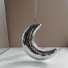 Retro Disco Moon Pendant - Reflective Party Decor