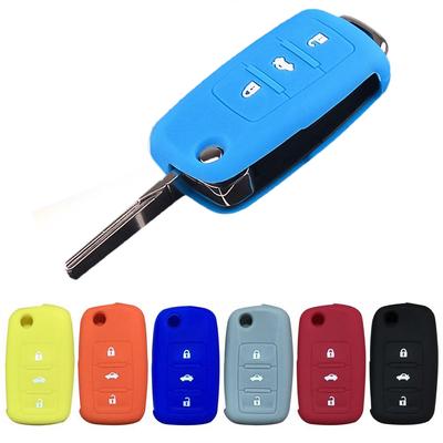 1Pc Silicone Car Remote Key Case For VW For Golf For Jetta Bora For Passat For Skoda Octavia A5 Fabia For Seat Ibiza Leon Shell