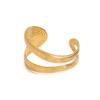  Waterproof 316L Stainless Steel Metal Round Bracelet Bangle Women Minimalist 18k Gold Color Texture Charm Jewelry