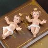 Baby Jesus Doll Statue Holy Infant with Crucifix Ornament Religious Jesus Figurine Home Church Christmas Craft Decoration Gift