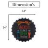 Decorative Metal Bottle Caps Wall Sign Plates - 14X14 Inches – Beer-Festival | Metal Wall Hanging Bottle Cap for Home, Farmhouse, Bar & Cafe