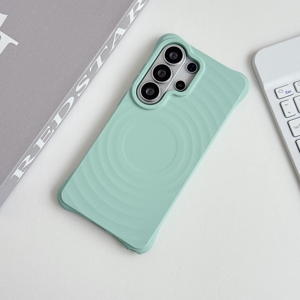 Water Ripple Silicone Magnetic For  Phone Case For Samsung Galaxy S26 S2 S24 S23 Ultra Plus Wireless Charge Soft Cover
