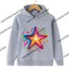 Pink Star Print Children's Hoodie for Boys and Girls - Long-Sleeved and Warm