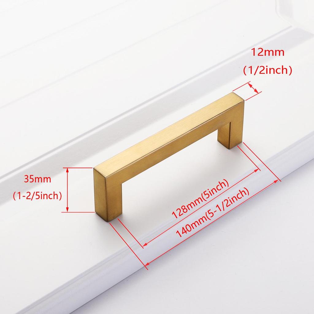 Brushed Gold & Black Stainless Steel Drawer Handle for Cabinets and Wardrobes