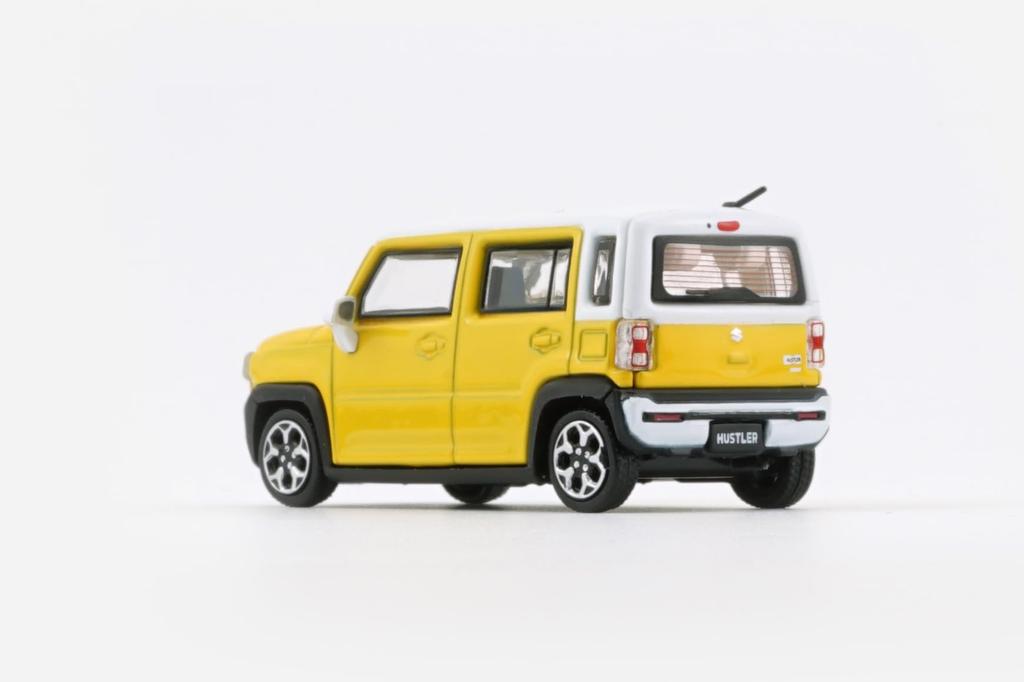 BM CREATIONS Suzuki Hustler 2019 Active Top RHD 1/64 Yellow/White (Finished Model)