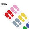 Training Center Floor Decorations 4 Sheets 8 Pairs Kids Shoes Decals, Colorful Footprint Adhesive Childhood Development Activity Mats PVC Step