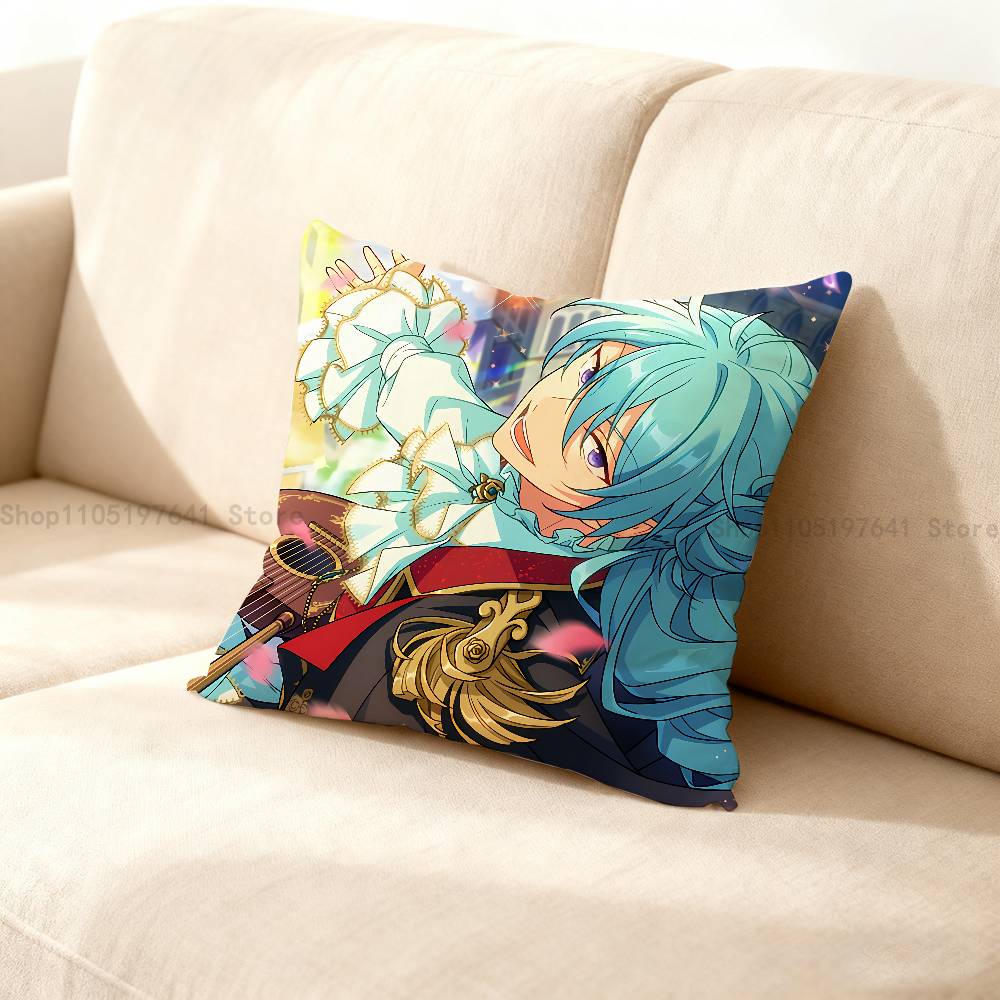 E-Ensembles S-Stars Wataru H-Hibiki Pillow Case Plush Pillow Cases Home Decoration Pillow Cover for Sofa Bed Chair Living Room