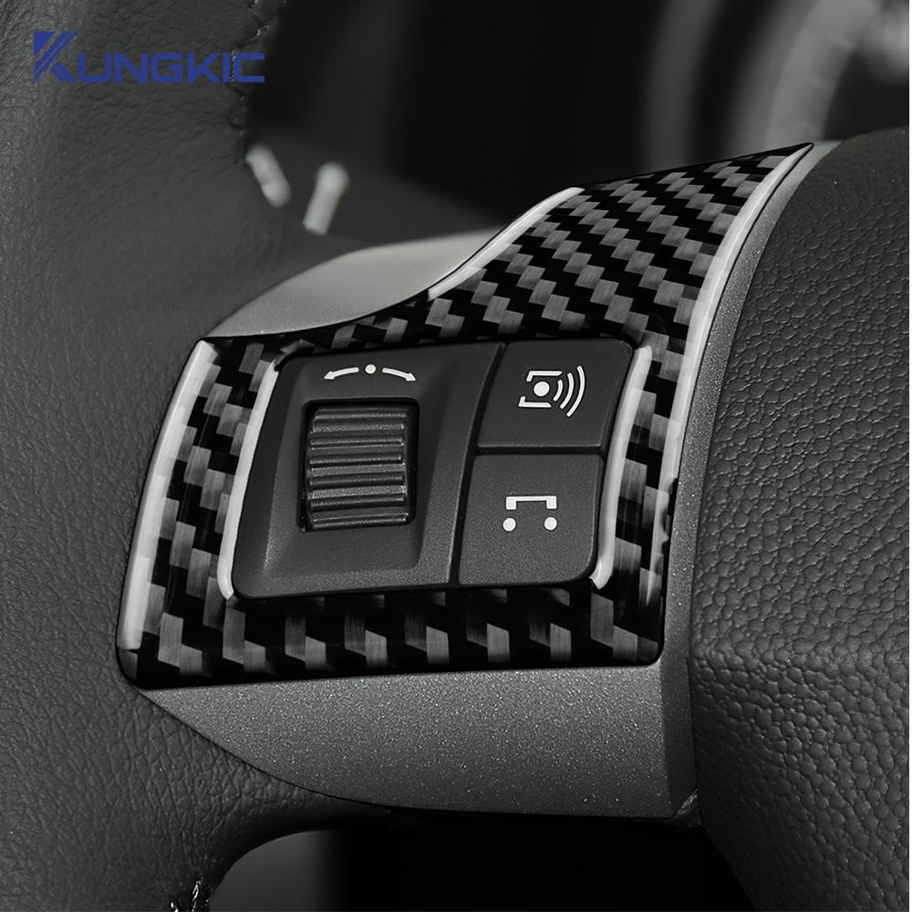 Real Soft Carbon Fiber Sticker For Vauxhall Opel Astra H MK5 2004 2005 2006 2007 2008 2009 2010 Car Steering Wheel Button Frame