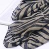 French Old Money Style New Style with Enlarged and Widened Zebra Pattern Silk Scarf for Women, Fashionable and Versatile Thin Office Scarf Shawl