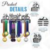 Metal Medal Holder Wall Display Rack for Sports Awards Ribbons Runner Gymnastics Cheer Dance Race Mounting Hardware Included