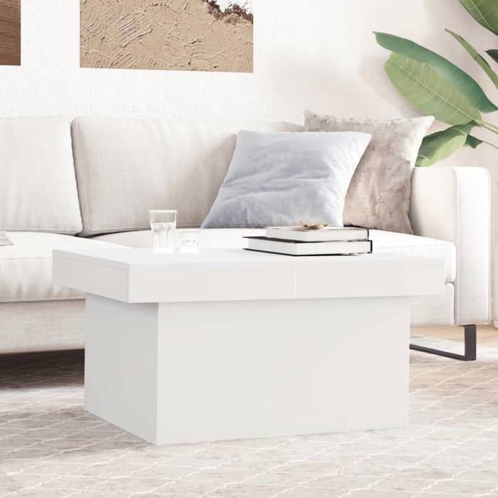 VidaXL Coffee Table White 80x55x40 Cm Engineered Wood, Side Table, Living Room Table, Accent Table, End Table, 840863