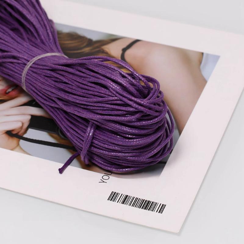 About 45m Wax Thread Cotton Cord Waxed Cotton Braided Rope for Braided Macrame Sewing Tools DIY Handmade Braided Rope Crafts