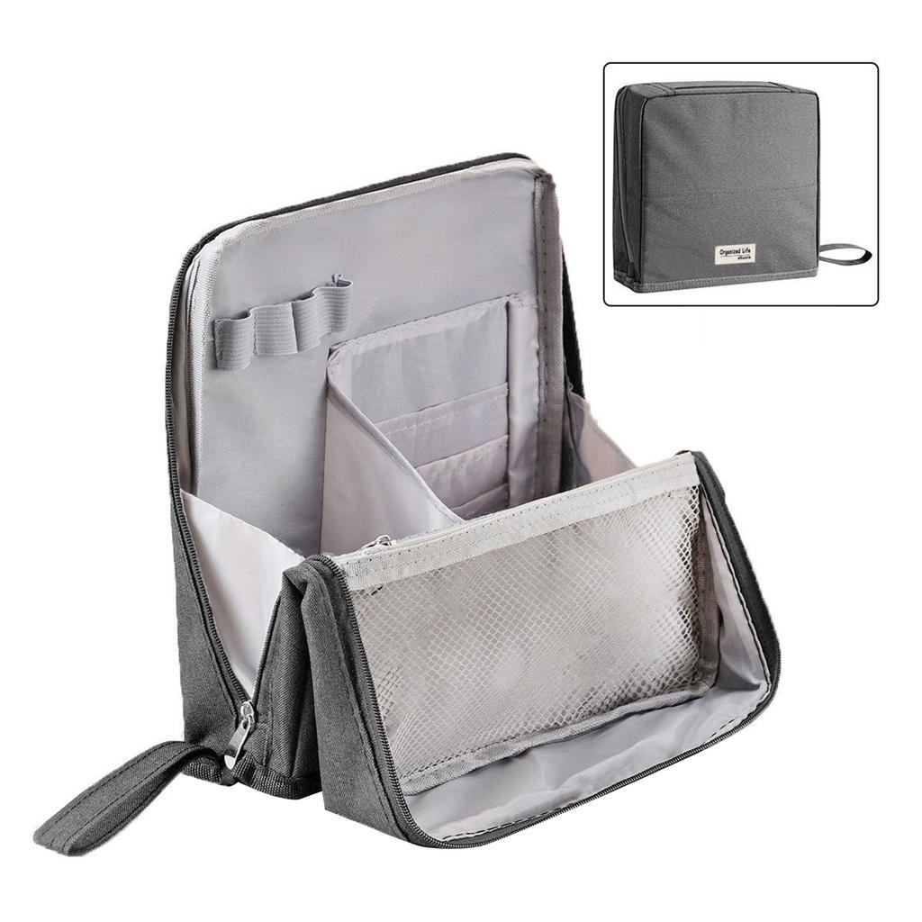 Oxford Cloth Standing Makeup Bag with Large Capacity Durable Waterproof Oxford Fabric for Home Storage Business Travel Bag