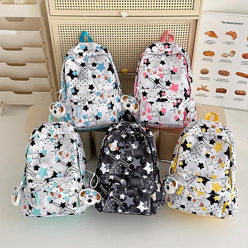 Autumn large-capacity backpack 2025 new Korean version of fashion printing stars versatile high school student schoolbag tide