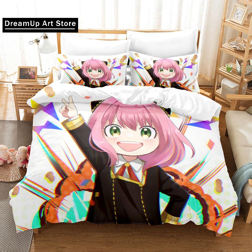 3D Anime SPY×FAMILY Anya Forger Comforter Bedding Sets Full Size Cartoon Duvet Cover Queen King Size Quilt Cover Pillowcase Sets