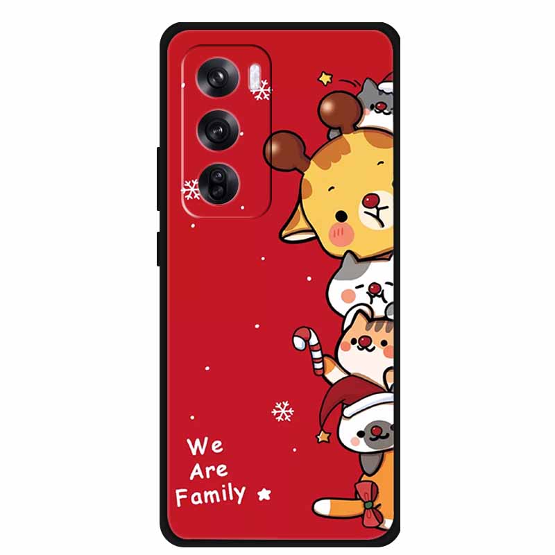 2024 Christmas Phone Cases For Oppo Reno12 Pro 6.7"Cases Soft TPU Silicone For Oppo Reno12 5G Cover Bumper Funda Reno12 12Pro 5G