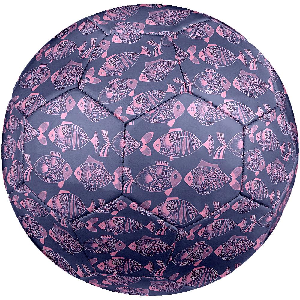 1PC Abstract Fish Patterns Soccer Ball Size 5 Football Machine Sewn Indoor/Outdoor Universal Football Gift W104