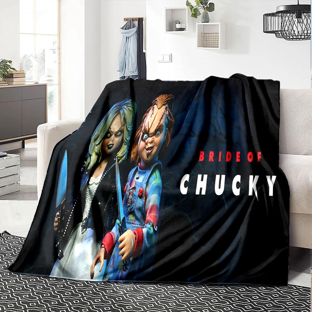 1pc Chuckys Return Flannel Blanket,Ultra Soft Warm Plush Throw for Home Bedroom Bed Sofa Cover Camping Picnic Gift Y72426