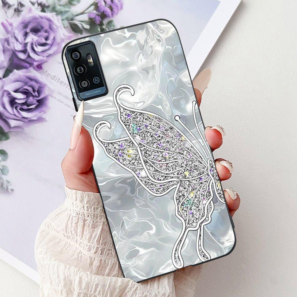 Für ZTE Blade A51 Hülle Für ZTE Blade A71 Case A7030 Luxus Schmetterling Liebe Süße Katze Cool Hübsch Löwe Bemalt Schwarzes Silikon