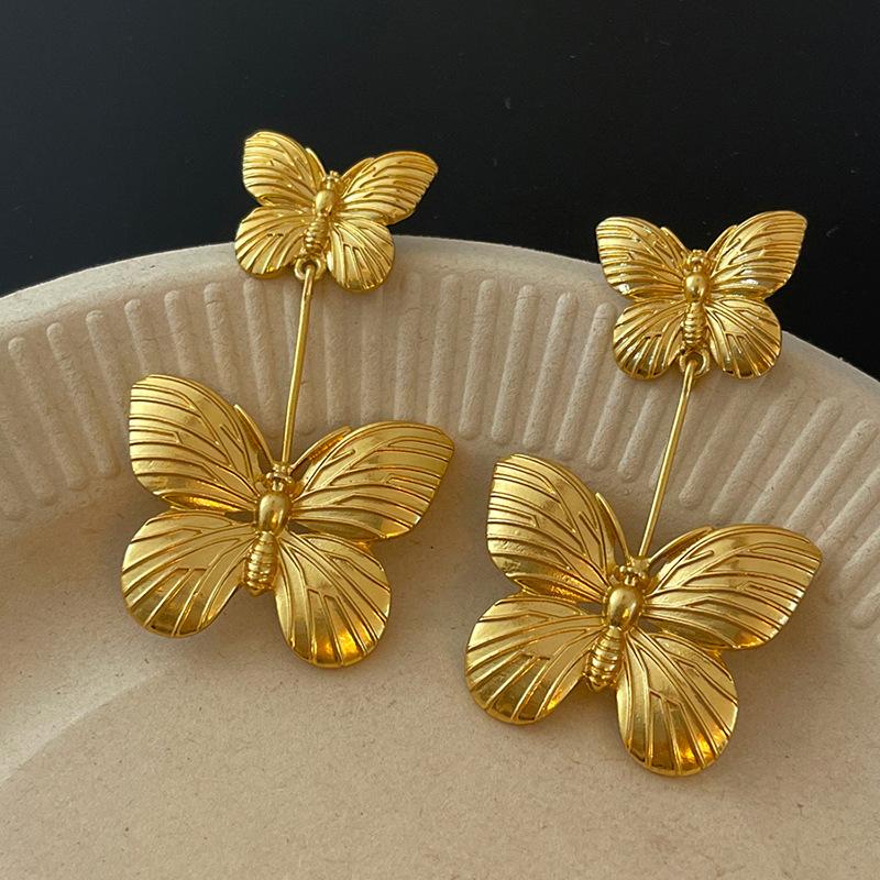 Water drop pearl flower earrings exaggerated antique earrings French retro court style earrings