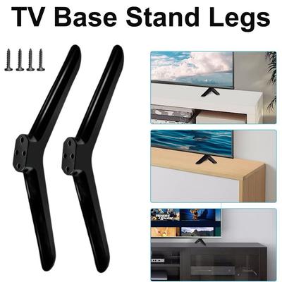 Universeller TV-Basisständer Beine mit Schrauben Schwarz TV-Ständer Basis Halterung TV-Ständer Bein Basis Halter Wohnzimmer
