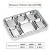 Chuangxun 304 Stainless Steel Divided Canteen Tray