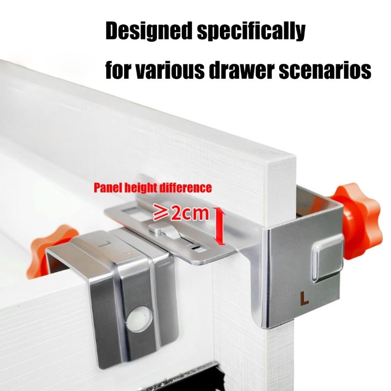 Rustproof Drawer Panel Clamps Tall Cabinet Stabilizers Brackets Drawer Panel Installation Fixing Hardware