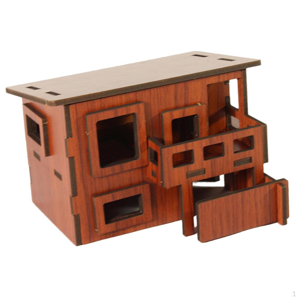 3D Puzzle Architecture Cabin Building DIY Kits Brain Teaser Kids Construction Toy Education