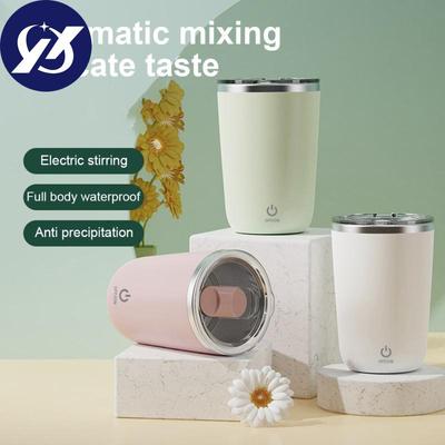 Caneca de café giratória elétrica com agitação automática 304 copo de mistura automático recarregável de aço inoxidável para