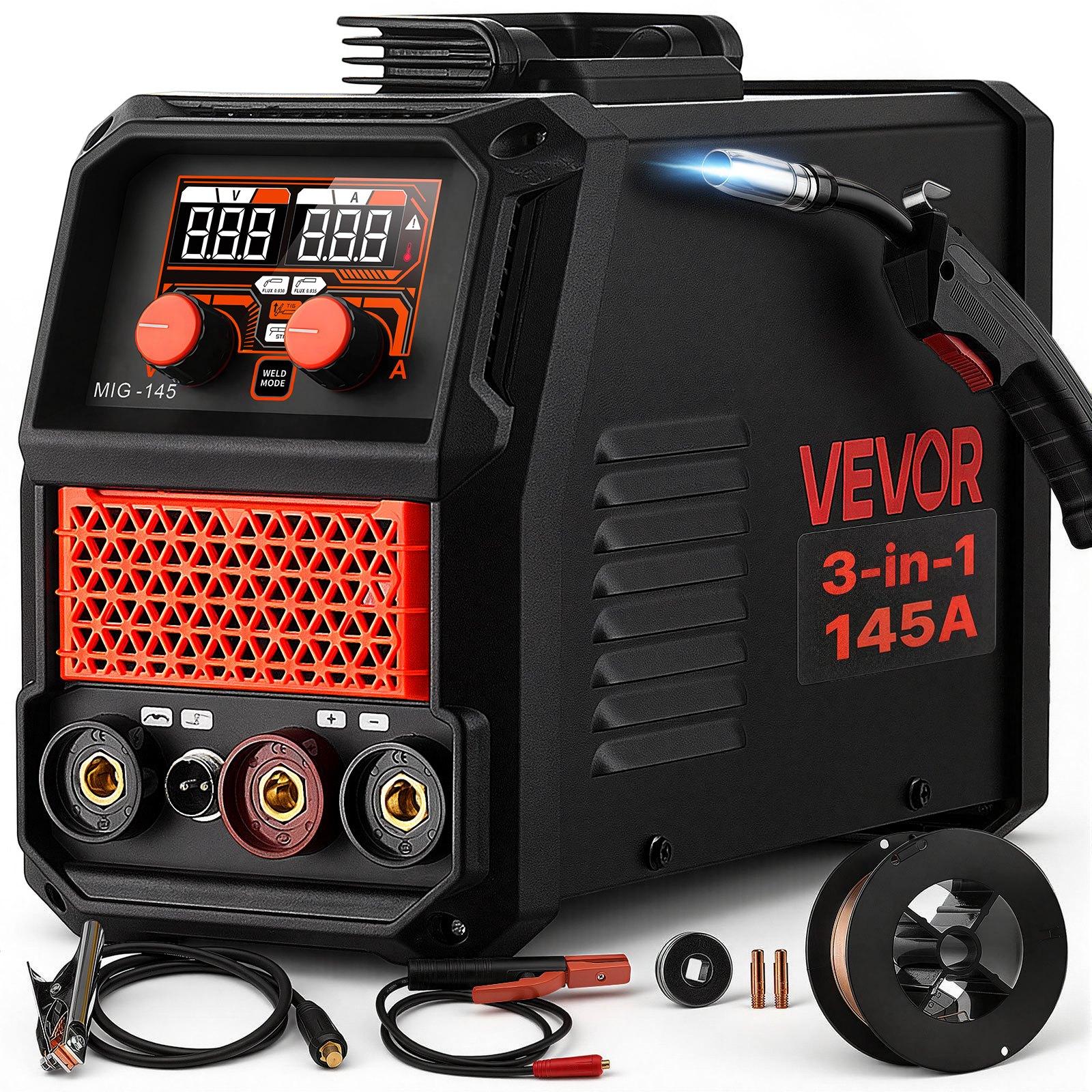 VEVOR 145A MIG Welder, 3-in-1 Lift