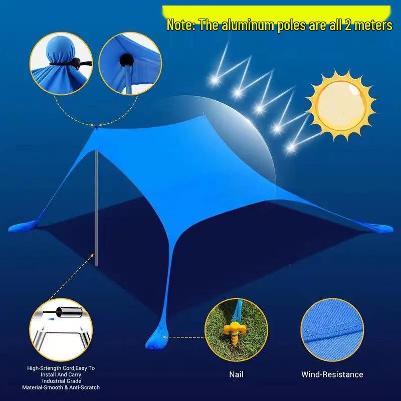 Przenośny Parasol Plażowy Lycra Namiot Baldachim